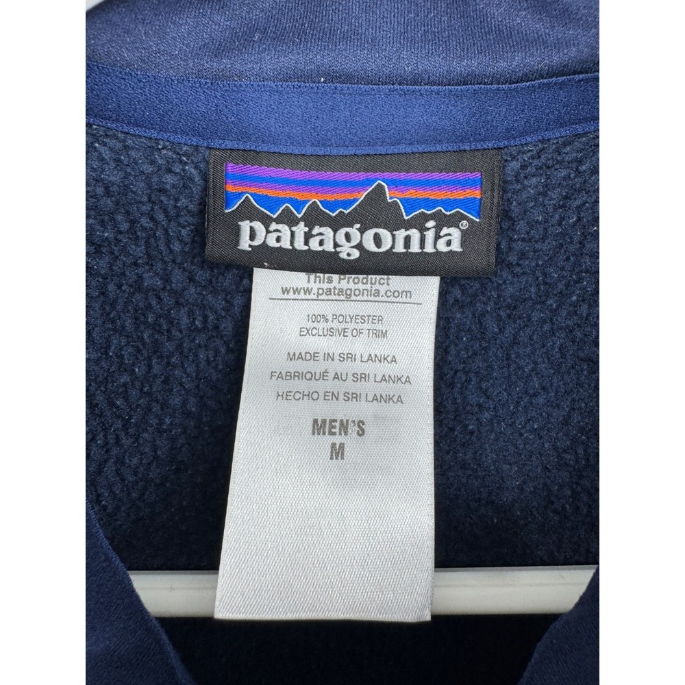 Patagonia Better Sweater Vest Mens Medium Navy Blue Full Zip Fleece 25881 - Picture 4 of 8